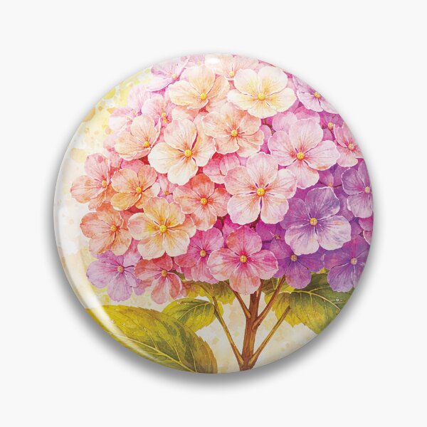 Item preview, Pastel Hydrangea Watercolor Botanical Illustration designed and sold by Gold Turtle  Lina.
