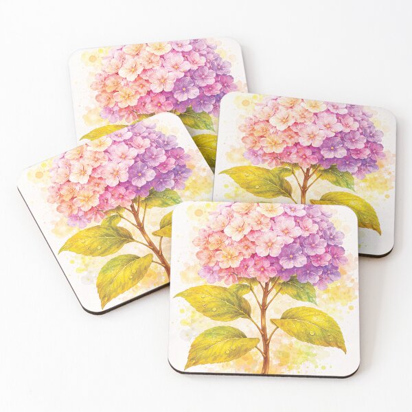 Item preview, Pastel Hydrangea Watercolor Botanical Illustration designed and sold by Gold Turtle  Lina.