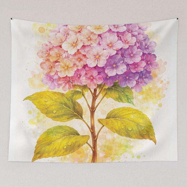 Item preview, Pastel Hydrangea Watercolor Botanical Illustration designed and sold by Gold Turtle  Lina.