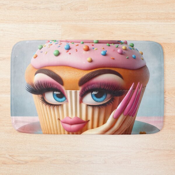 Item preview, Sassy Glam Cupcake With Long Lashes designed and sold by AI-Only Creations.