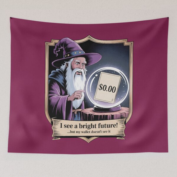 Item preview, Funny Magician Bright Future Empty Wallet Art designed and sold by VantagePrints.