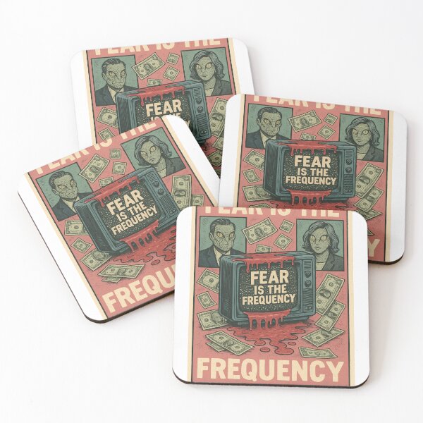 Item preview, Fear Is The Frequency | Media Manipulation Satire Retro Poster designed and sold by Little Truths.