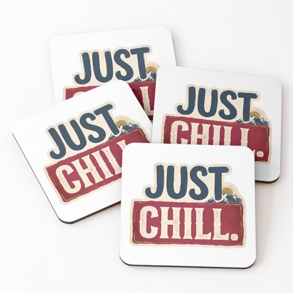Artikelvorschau, „Just Chill“-Aufkleber – Vintage Mountain & Sun Design entworfen und verkauft von LoomisDreams.