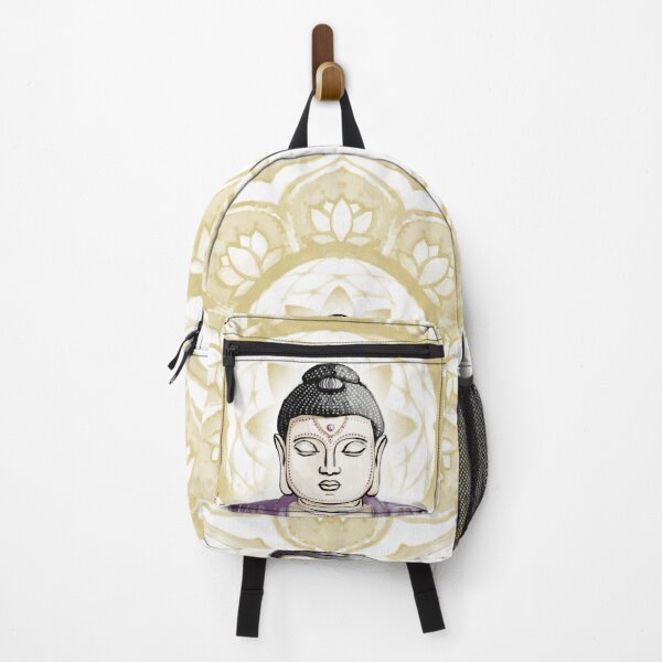 Item preview, Buddha Padma Watercolor - Fawn Coal Plum - Saffron Halo designed and sold by Irene Estelle.