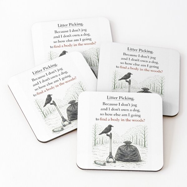Item preview, True Crime Fan Litter Picker Art designed and sold by ProperPeculiar.