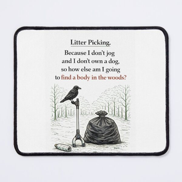 Item preview, True Crime Fan Litter Picker Art designed and sold by ProperPeculiar.