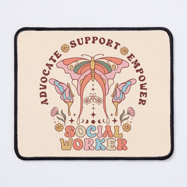 Item preview, Social Worker Retro Butterfly designed and sold by EmeraldSunInspo.