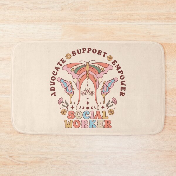 Item preview, Social Worker Retro Butterfly designed and sold by EmeraldSunInspo.