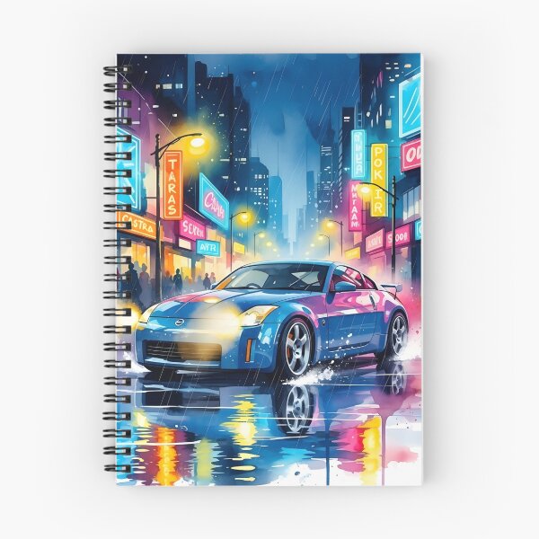 Item preview, Nissan 350Z Neon Night Street JDM Japanese Sports Car Art designed and sold by Motorline44.
