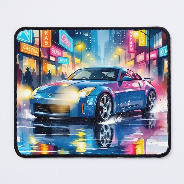 Item preview, Nissan 350Z Neon Night Street JDM Japanese Sports Car Art designed and sold by Motorline44.