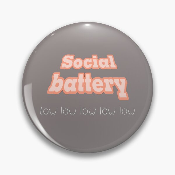 Item preview, social battery low funny introvert design designed and sold by Thetdesigns.