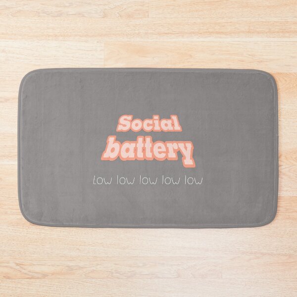 Item preview, social battery low funny introvert design designed and sold by Thetdesigns.