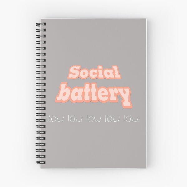 Item preview, social battery low funny introvert design designed and sold by Thetdesigns.