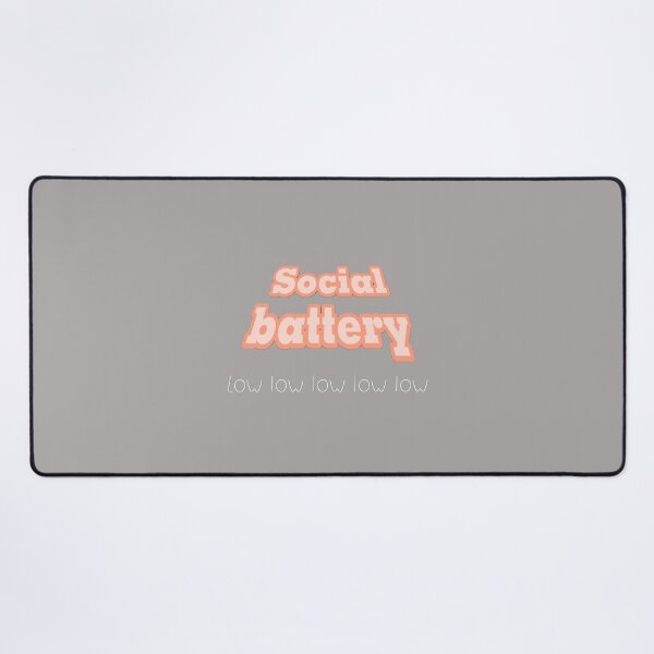 Item preview, social battery low funny introvert design designed and sold by Thetdesigns.