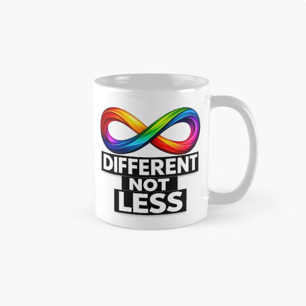 Item preview, Different Not Less Autism Infinity Symbol designed and sold by BeeCaffe.