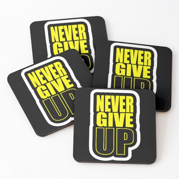Item preview, "Never Give Up" Sticker — Motivational Streetwear Design designed and sold by LoomisDreams.