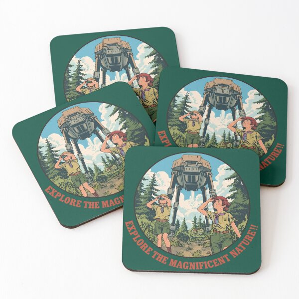 Item preview, Retro Scout Kids Explore Magnificent Nature Sci-Fi Art designed and sold by VantagePrints.