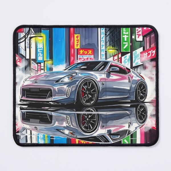 Item preview, Nissan 370Z Cyberpunk Neon City JDM Japanese Sports Car Art designed and sold by Motorline44.