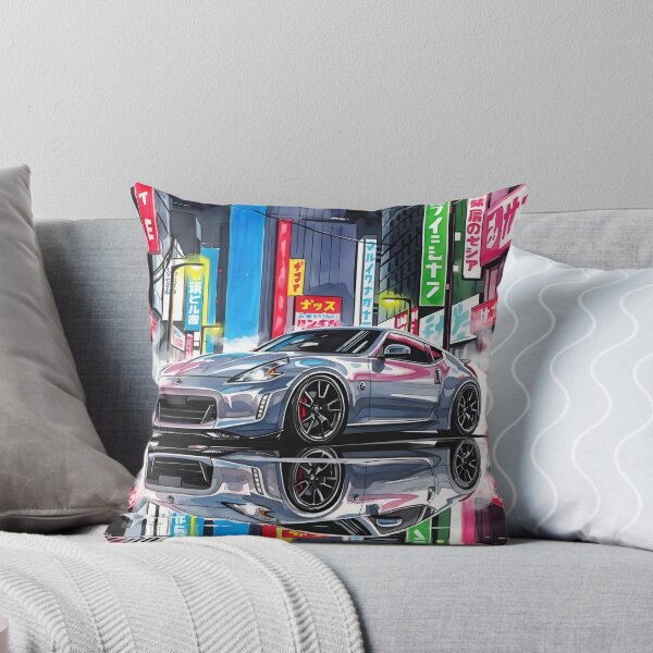 Item preview, Nissan 370Z Cyberpunk Neon City JDM Japanese Sports Car Art designed and sold by Motorline44.