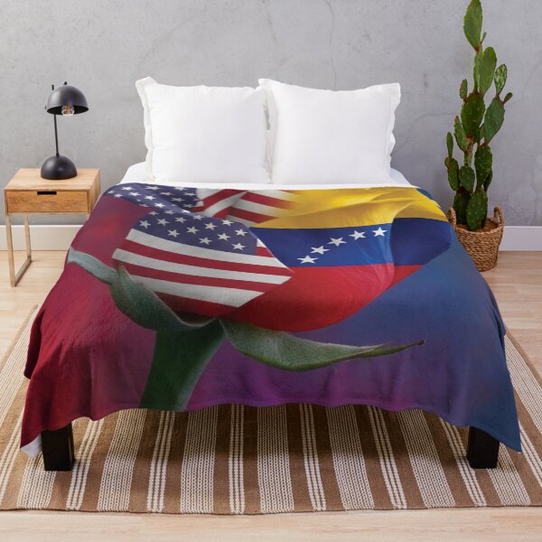 Item preview, Vibrant USA and Venezuela Flag Rose Hybrid Art designed and sold by DGtaLrtcom.