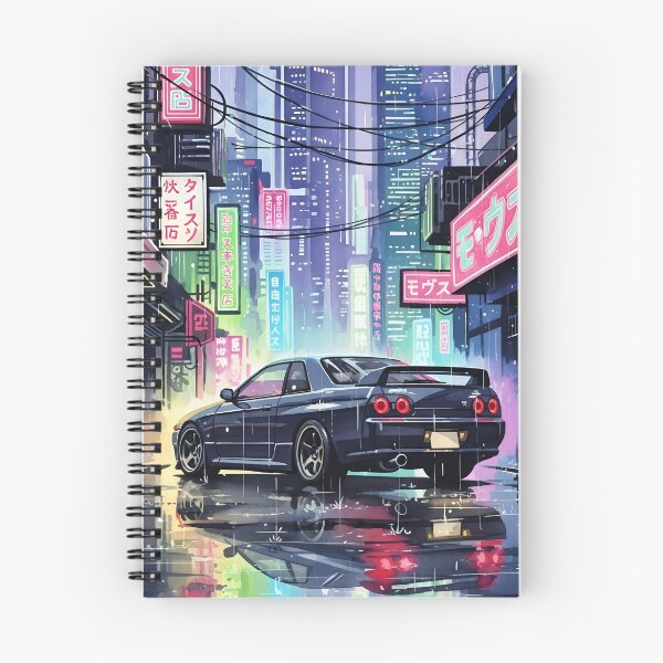 Item preview, Nissan Skyline R32 GT-R Noche Neon Arte Auto JDM Calle Japonesa designed and sold by Motorline44.