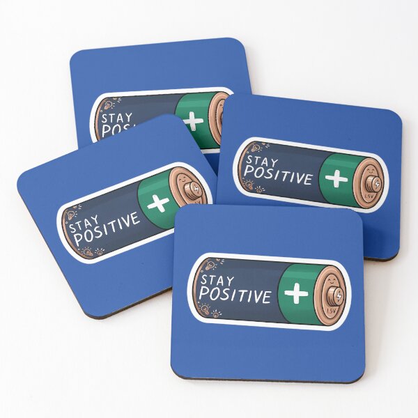 Item preview, "Stay Positive" Battery Sticker — Funny Motivational Art designed and sold by LoomisDreams.