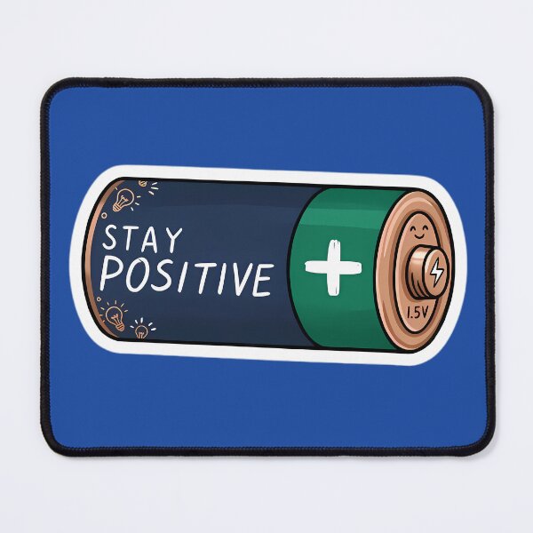 Item preview, "Stay Positive" Battery Sticker — Funny Motivational Art designed and sold by LoomisDreams.