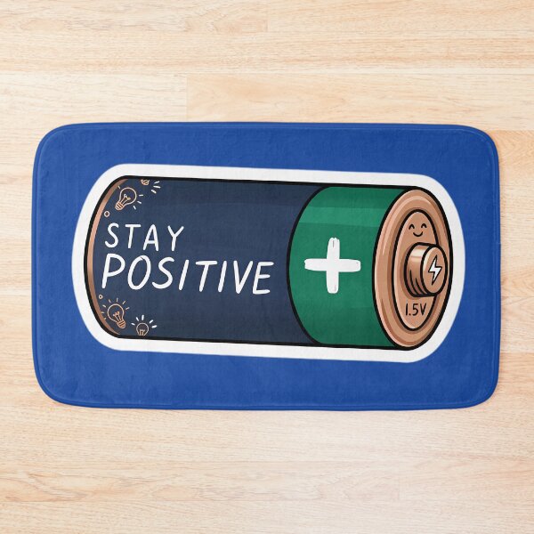 Item preview, "Stay Positive" Battery Sticker — Funny Motivational Art designed and sold by LoomisDreams.