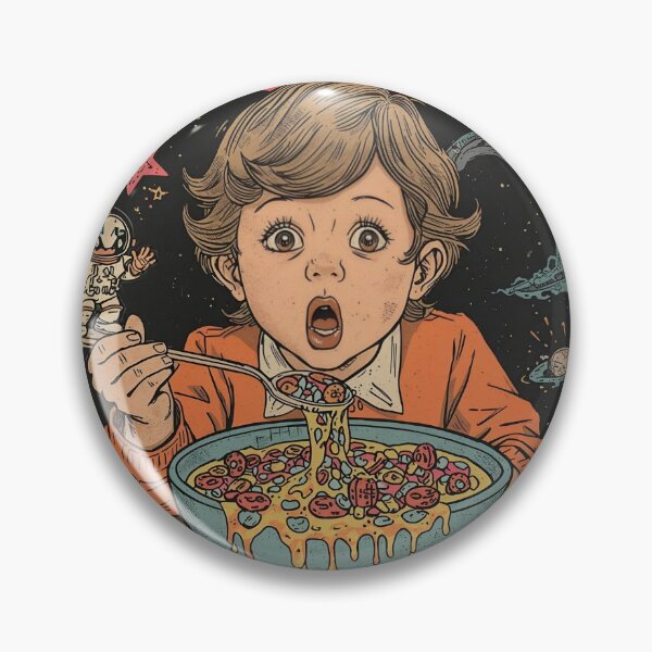 Item preview, Cosmic Cereal Retro Space Breakfast Illustration designed and sold by VantagePrints.
