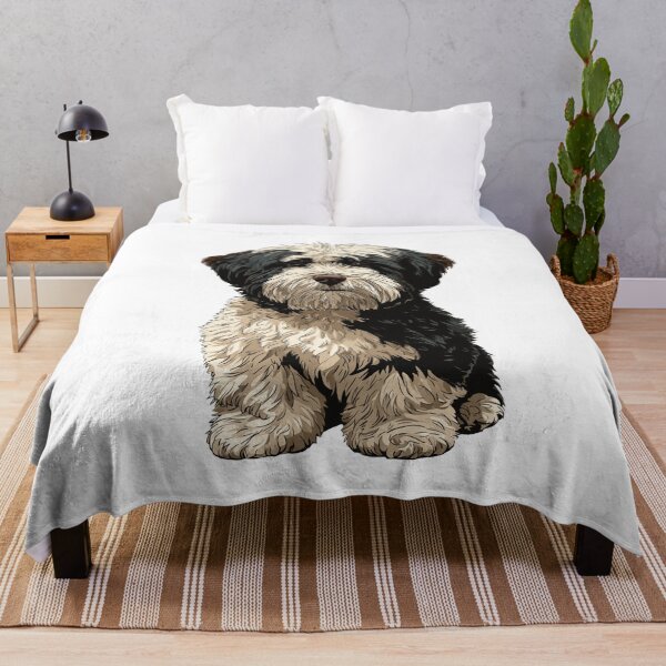 Item preview, Black and White Lhasa Apso Dog Illustration designed and sold by whyitsme.