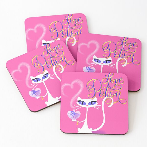 Item preview, Love Potion Valentine Cat Art Print designed and sold by What a Great Shop!.