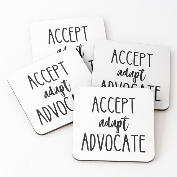 Item preview, Accept Adapt Advocate Autism Awareness Quote Design designed and sold by DesignsVault.