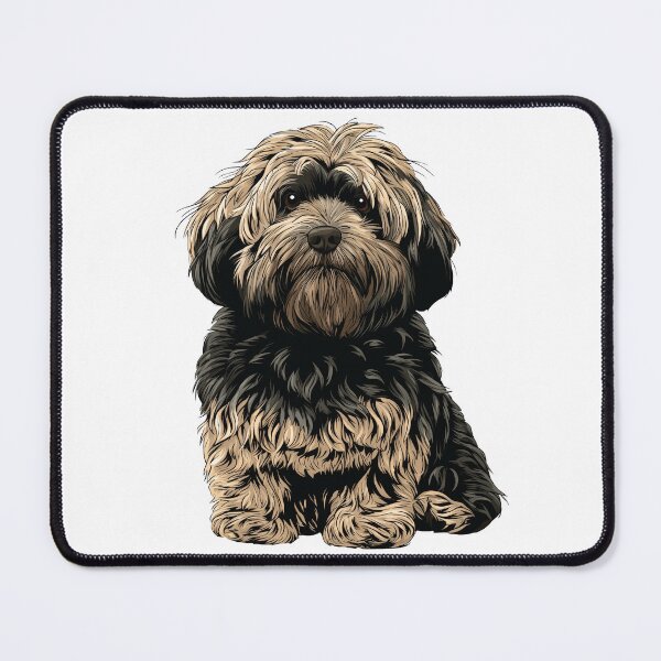 Item preview, Black and Tan Lhasa Apso Dog Illustration designed and sold by whyitsme.