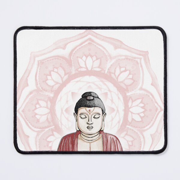 Item preview, Buddha Padma Watercolor - Fawn Coal Ruby - Rose Halo designed and sold by Irene Estelle.