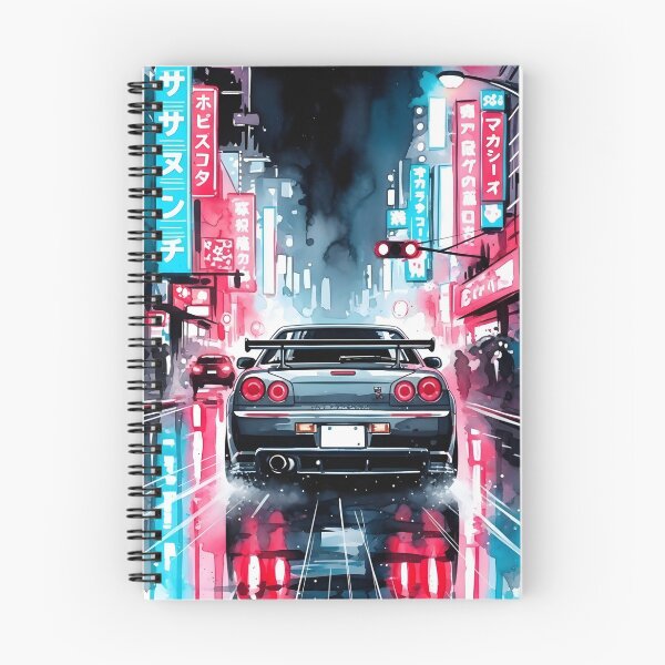 Item preview, Nissan Skyline R34 GT-R Noche Neon Tokyo Arte Auto JDM Street Racing designed and sold by Motorline44.