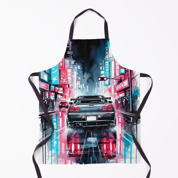 Item preview, Nissan Skyline R34 GT-R Neon Tokyo Night JDM Street Racing Car Art designed and sold by Motorline44.
