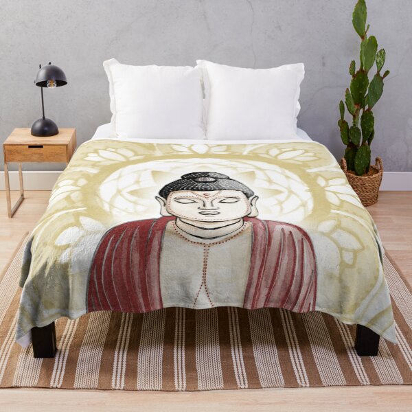 Item preview, Buddha Padma Watercolor - Fawn Coal Ruby - Saffron Halo designed and sold by Irene Estelle.