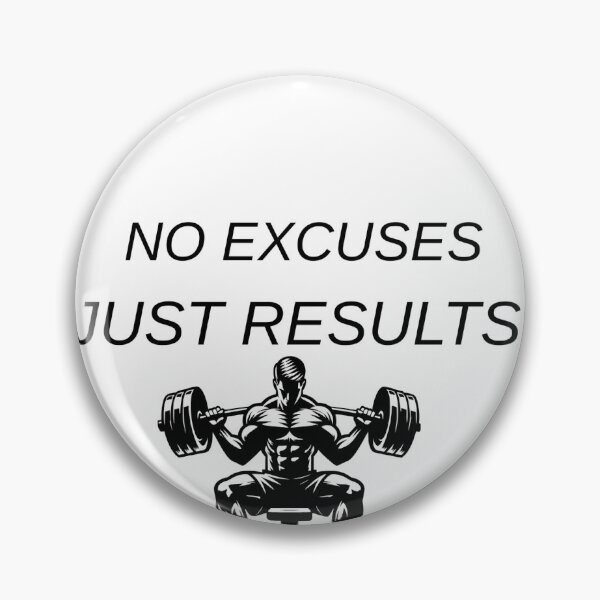 Item preview, No Excuses Just Results GYM T SHIRT Motivational Fitnes Tee designed and sold by TeeNovaPrints.