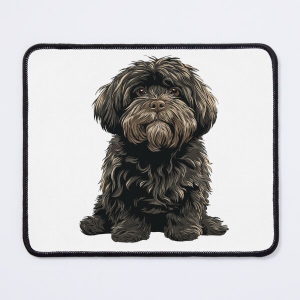 Item preview, Black Lhasa Apso Dog Illustration designed and sold by whyitsme.