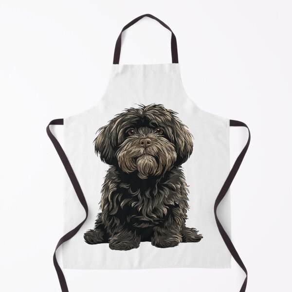 Item preview, Black Lhasa Apso Dog Illustration designed and sold by whyitsme.