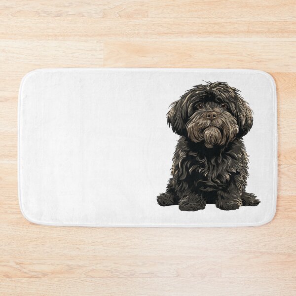 Item preview, Black Lhasa Apso Dog Illustration designed and sold by whyitsme.