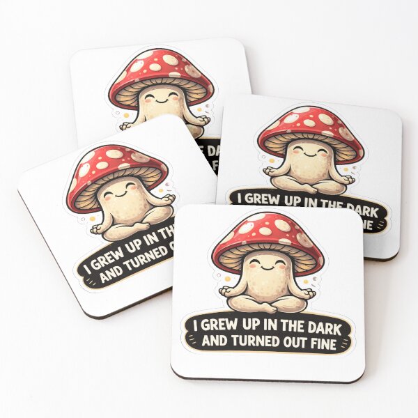 Item preview, Mushroom Grew Up In The Dark Funny Sticker designed and sold by MarchyStudio.