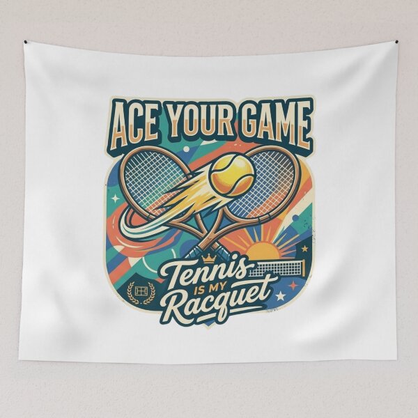 Item preview, Ace Your Game - Retro Tennis Racquet Court Aesthetic designed and sold by Wear Sculpt.