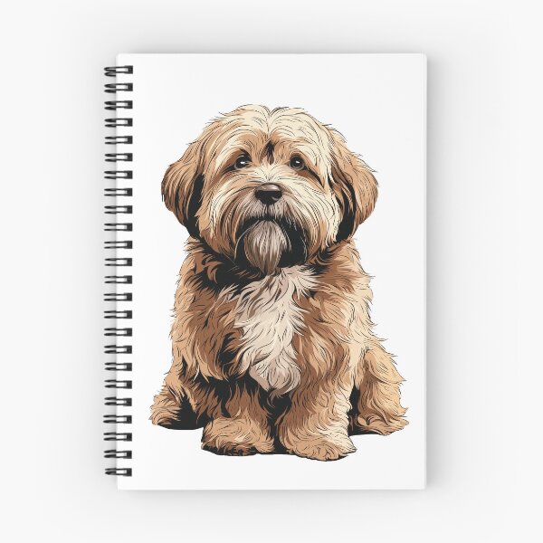 Item preview, Red and Gold Lhasa Apso Dog Illustration designed and sold by whyitsme.