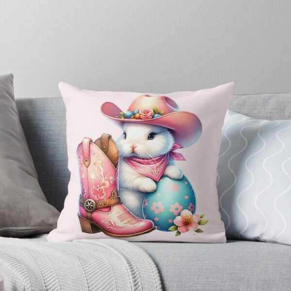 Item preview, Howdy Easter Bunny Pink Cowboy Hat Retro Western Aesthetic designed and sold by Testarossi Designs.