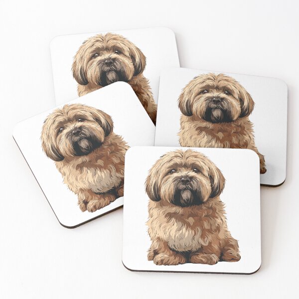 Item preview, Red Lhasa Apso Dog Illustration designed and sold by whyitsme.