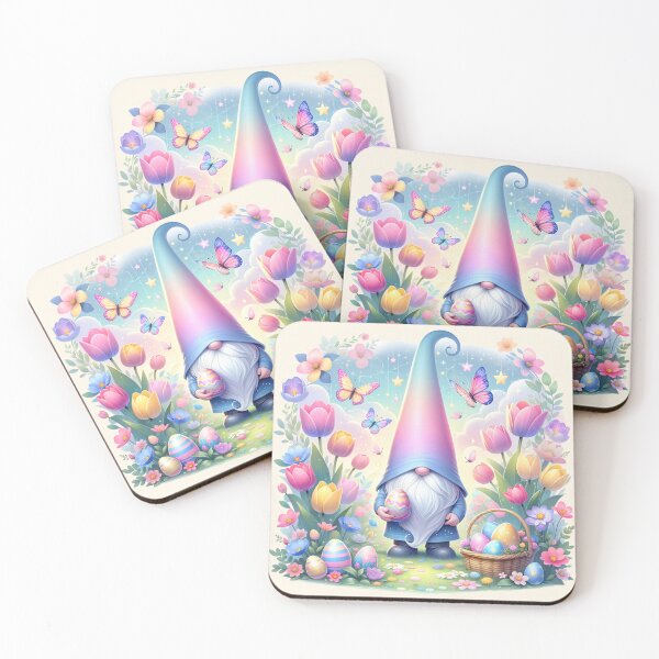 Item preview, Easter Gnome with Pastel Egg Spring Flowers Aesthetic designed and sold by Testarossi Designs.