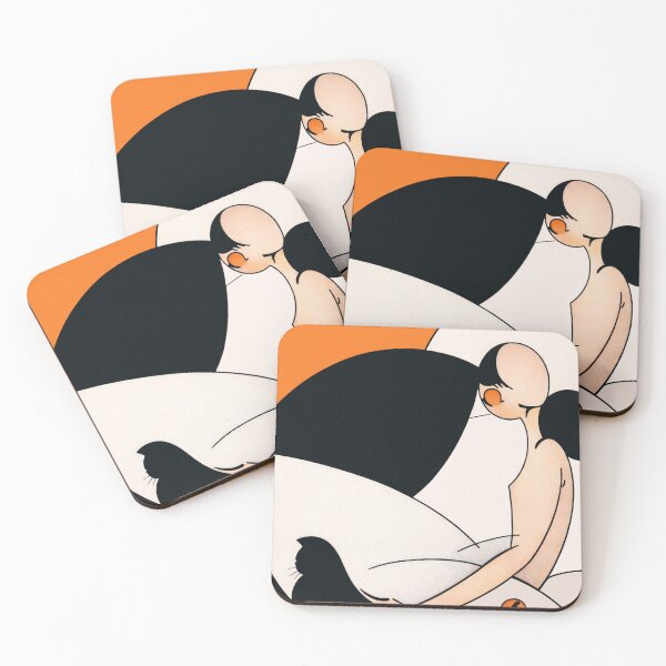 Item preview, Art Deco Illustration Romantic Couple Kiss Vintage Art Lovers designed and sold by RickE.