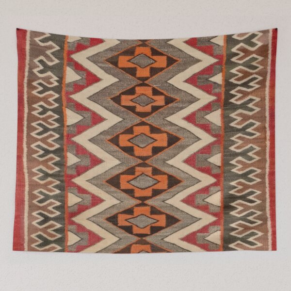 Item preview, Navajo Throw Blanket | c.1921 Tapestry Reproduction | Rustic yet Elegant Earth Tone Decor designed and sold by Big Bang Canvas.