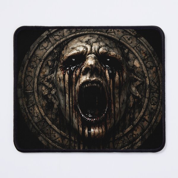 Item preview, Ancient Cursed Screaming Face – Dark Occult Horror Emblem designed and sold by aminz4.